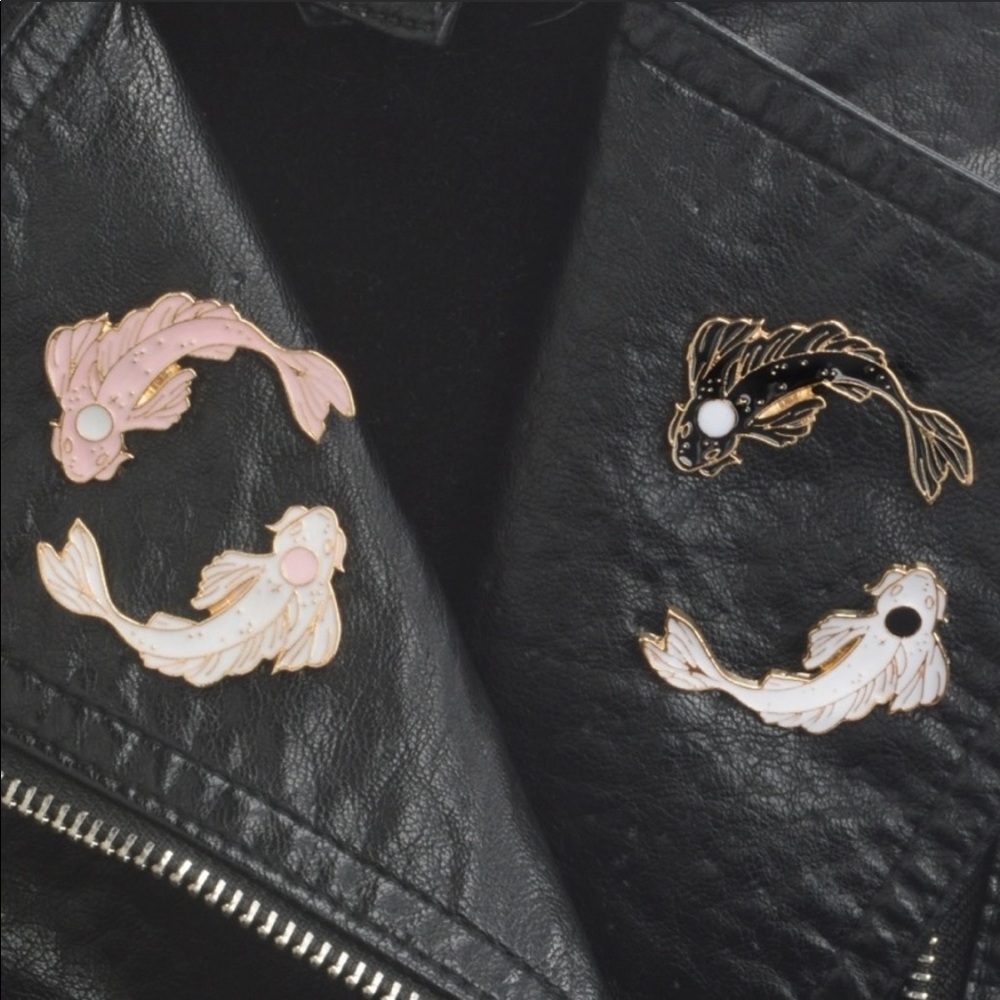 *Restocked!* Koi fish yin yang enamel pin set - Picture 2 of 5